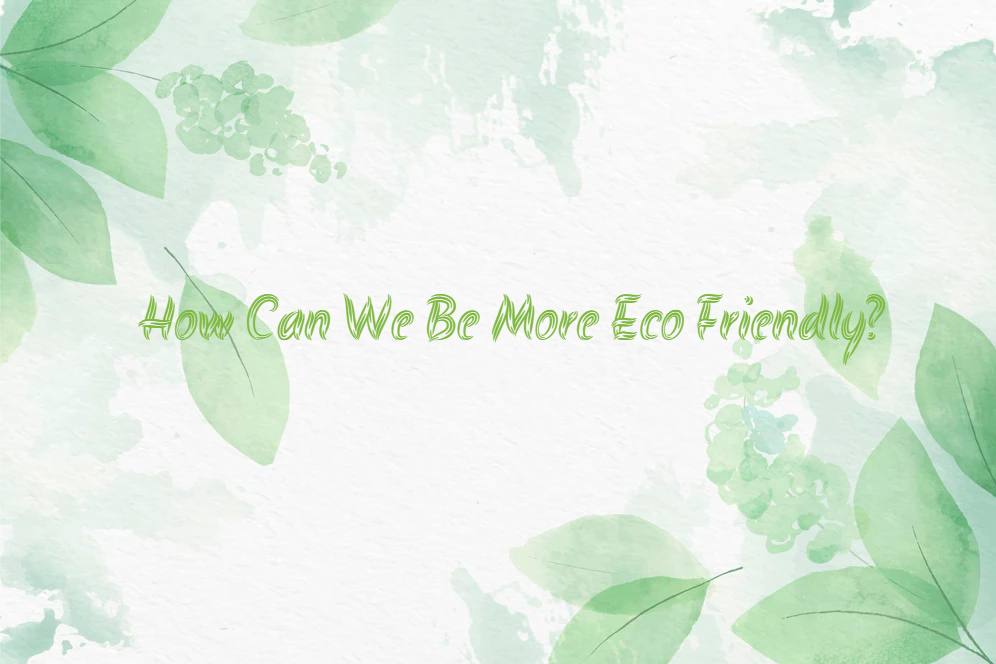 How Can We Be More Eco Friendly?