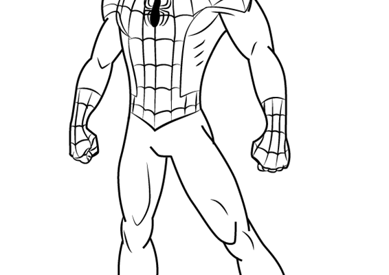 Simple Spiderman Very Easy Drawing For Kids | Tutorial